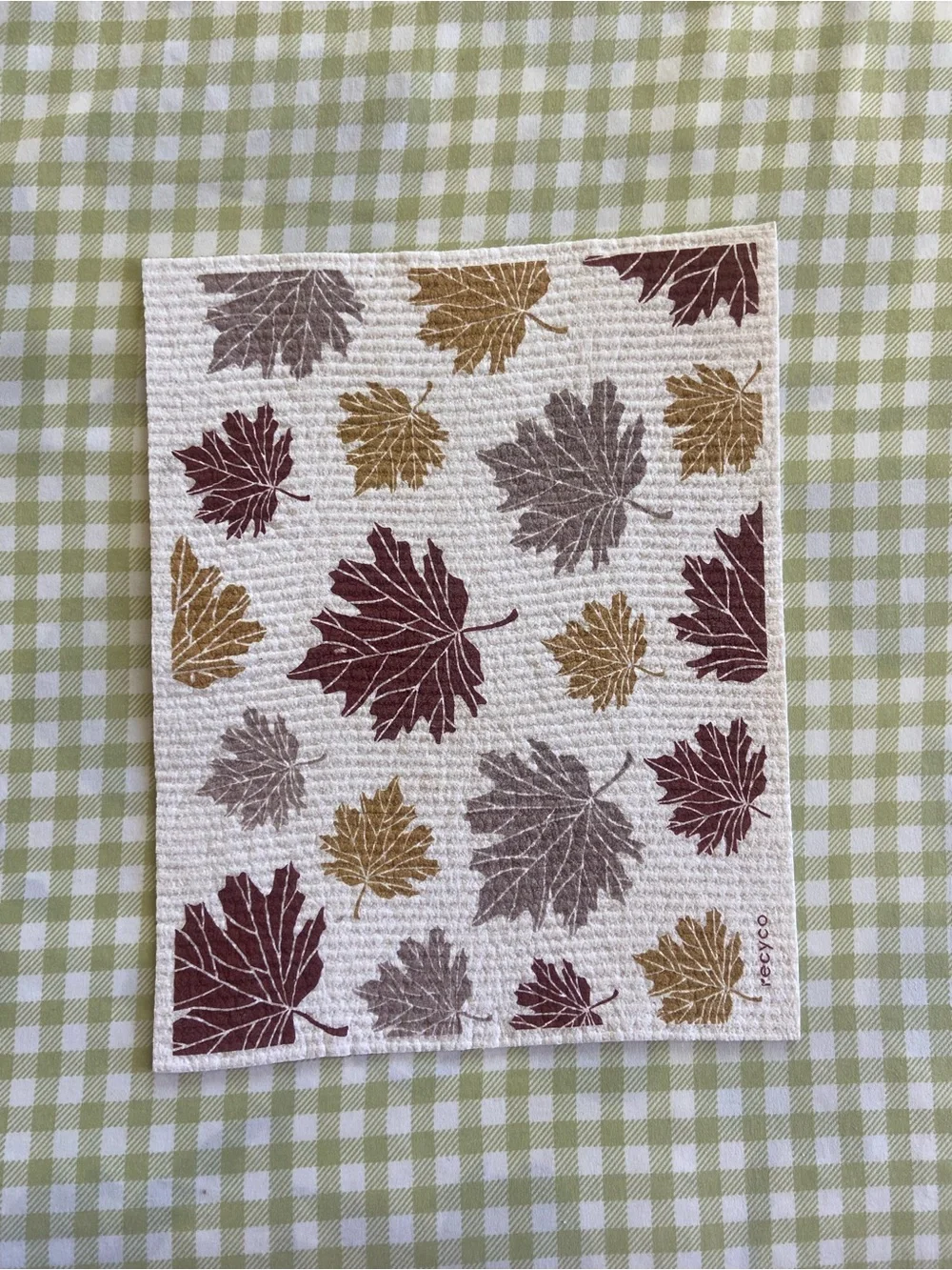 Set of 6 Patterned Swedish Dishcloths- Autumn Designs
